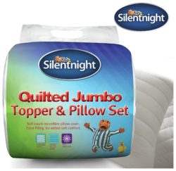 Silentnight - Quilted - Mattress Topper and Pillows Set - Double